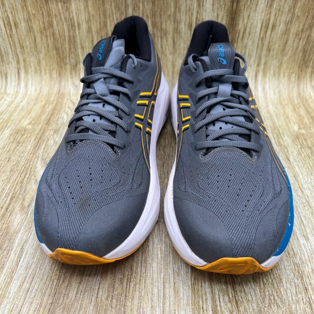 ASICS GT-2000 14 Running Shoes Men's Size 12 Grey Blue Orange Sneakers 1011C056 - Picture 2 of 10